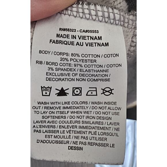 Nike Women's Cropped Sweatshirt Grey Size L Embroidered Cross-stitch - Picture 3 of 3